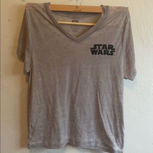 Star Wars Top; Grey with Vneck